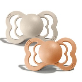 Bild på BIBS Supreme Latex Napp 2-pack 6-18m (Vanilla/Peach)