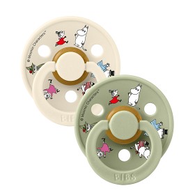 Bild på BIBS x Mumin Colour Latexnapp 2-pack Size 2 Friends (Ivory)