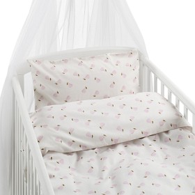 Bild på Borganäs Påslakanset Spjälsäng Päron (Rosa)