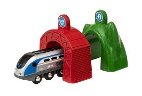 Bild på BRIO World 33834 Smart Tech lok med action-tunnlar