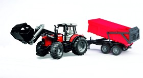 Bild på Bruder Massey Ferguson 7480 med frontlastare