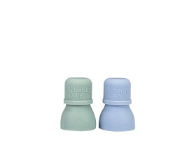 Bild på Cherub Baby Silikonpip 2-pack (Cerulean/Sage)