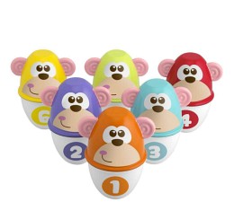 Bild på Chicco Monkey strike Bowling och stapelleksak