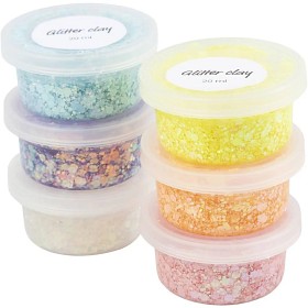 Bild på Creativ Company Glitter clay 6 st
