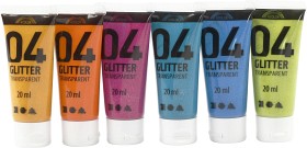 Bild på Creativ Company Glitterfärg 6x20 ml (Mix)