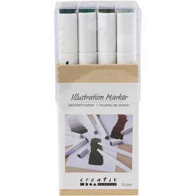 Bild på Creativ Company Illustrations marker 12 st (Natur)