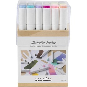 Bild på Creativ Company Illustrations marker 24 st (Pastell)
