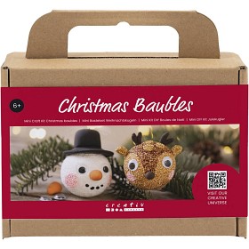 Bild på Creativ Company Mini DIY Kit Julgranskulor (Ren & snögubbe)