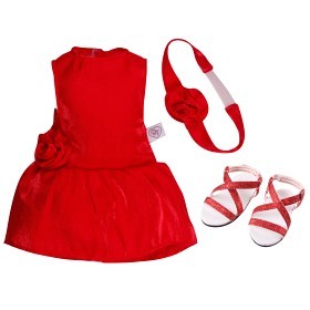 Bild på DesignaFriend Dockkläder Klänning (English Rose Outfit)