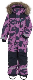 Bild på Didriksons Polarbjörnen Mönstrad Coverall (Lila)