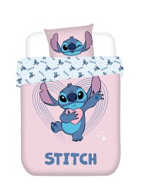 Bild på Disney Stitch Påslakanset 150x210 cm (Rosa)