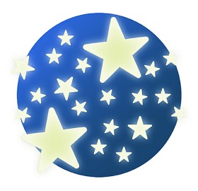 Bild på Djeco Självlysande Väggdekorationer (Stars)