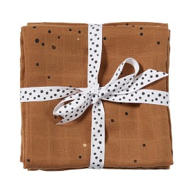 Bild på Done by Deer Dreamy Dots Filtar 70x70cm 2-pack (Mustard)