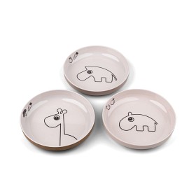 Bild på Done By Deer Yummy Tallrik Mini 3-p Deer friends (Powder)