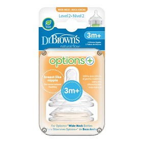 Bild på Dr Brown Wide-Neck Dinapp Options+ strl 2, 2-pack