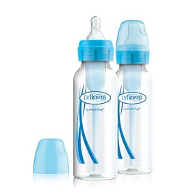 Bild på Dr Brown Narrow Neck Options Nappflaska 250 ml 2-pack (Blå)