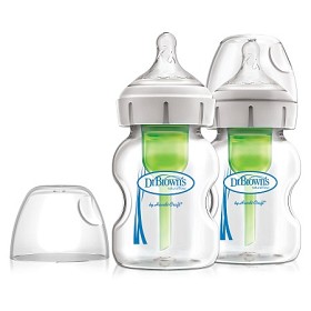 Bild på Dr Brown Wide Neck Options Nappflaska 150 ml 2-pack (Glas)