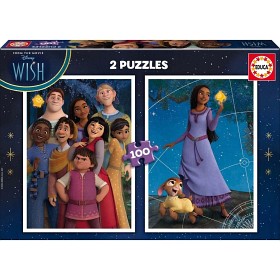 Bild på Educa Disney Wish Pussel (2x100-bitar)