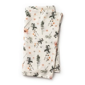 Bild på Elodie Bamboo muslin filt Meadow Blossom (Vit)