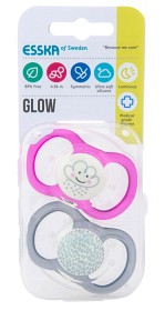 Bild på Esska Napp Glow silikon (Blå/Röd)
