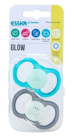 Bild på Esska Napp Glow silikon (Turkos/Svart)