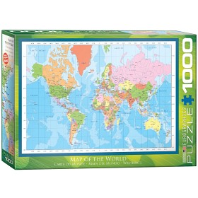 Bild på Eurographics Pussel Modern Map of the World 1000-bitar