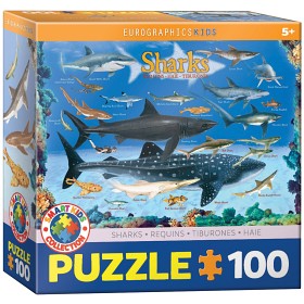 Bild på Eurographics Pussel Sharks 100-bitar