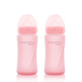 Bild på Everyday Baby Nappflaska Glas Healthy + 150 ml/ 240 ml (Rose Pink)