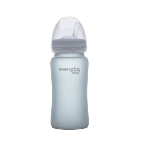 Bild på Everyday Baby Sugrörsflaska Glas (Grå)