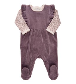 Bild på Fixoni Set med Body & Velour Sparkdräkt (Lila/Rosa)