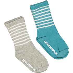 Bild på Geggamoja Antislip-strumpor 2-pack (Mint/Vit)