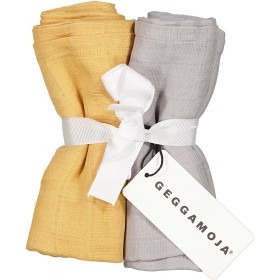 Bild på Geggamoja Muslinfilt 2-pack (Mustard/grey)