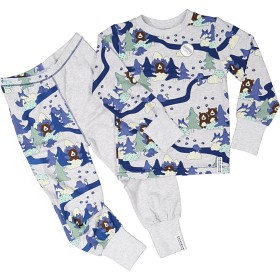 Bild på Geggamoja Tvådelad Pyjamas Skog (Grå)
