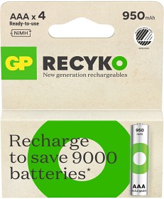 Bild på GP Recyko AAA-batteri 950mAh (4-pack)