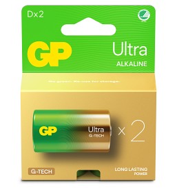 Bild på GP Ultra Alkaline D-batteri 13AU/LR20 (2-pack)