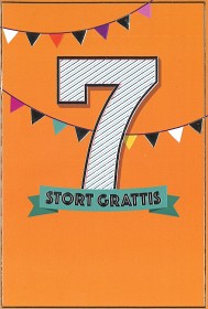 Bild på Gratulationskort 7 år neutral