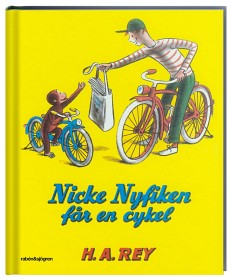 Bild på Nicke Nyfiken får en cykel
