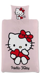 Bild på Hello Kitty Påslakanset 150x210 cm (Rosa)