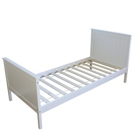 Bild på Homestyle Enkelsäng Heltäckt Gavel 90x200 cm (Vit)