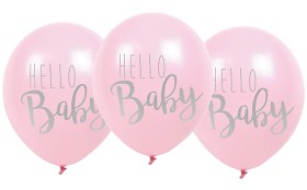 Bild på JaBaDaBaDo Ballonger Hello baby (Rosa)