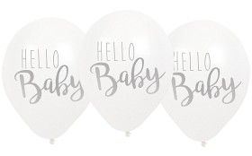 Bild på JaBaDaBaDo Ballonger Hello baby (Vit)