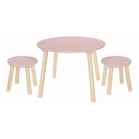 Bild på JaBaDaBaDo Bord & två pallar (Rosa)