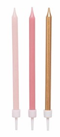Bild på JaBaDaBaDo Tårtljus (rosa/guld)