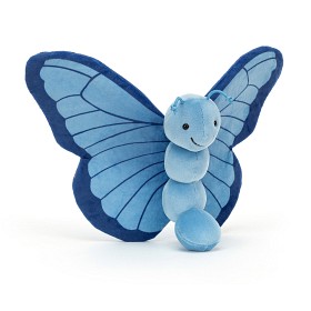 Bild på Jellycat Breezy Fjäril Iris 25 cm (Blå)