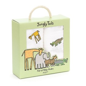 Bild på Jellycat Muslinfiltar 2-pack (Jungly Tails)