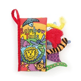 Bild på Jellycat Tails Mjuk Bok (Regnbåge)
