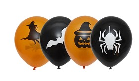 Bild på Joker Halloween Ballonger 6-pack (Svart/orange)