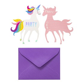 Bild på Joker Inbjudningskort Unicorn 8 st