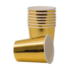 Bild på Joker Pappersmuggar 8-pack (Guld)