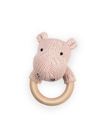 Bild på Jollein Skallra och Bitring Flodhäst (Rosa)